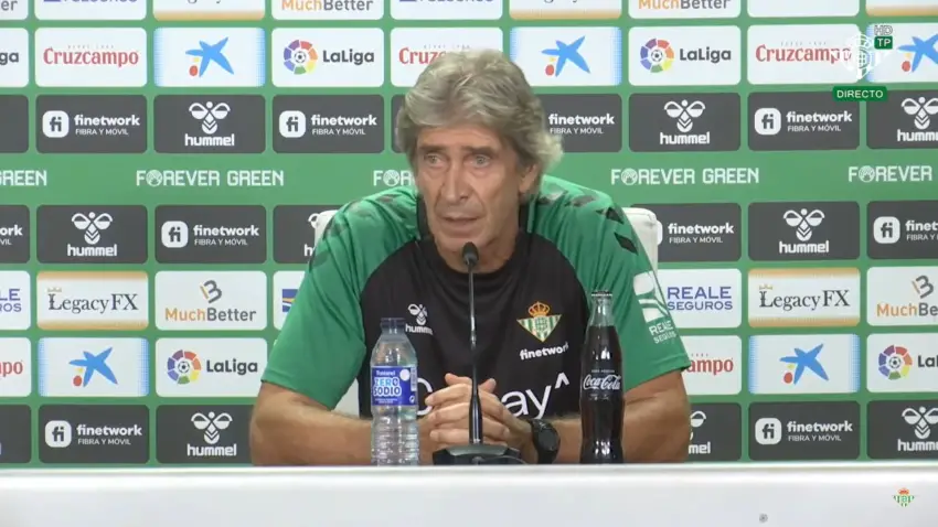 Pellegrini, en la rueda de prensa del Betis - Rayo Vallecano