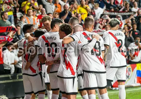 Celebración de la victoria del Rayo Vallecano contra Osasuna