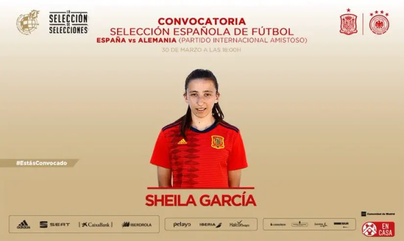 Sheila, convocada por la Selección española para un amistoso online