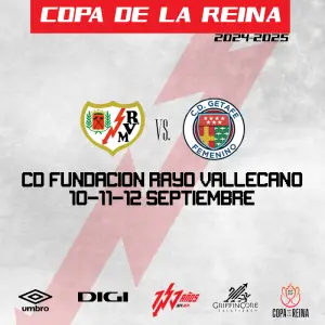 Cartel Rayo Femenino - Getafe Femenino