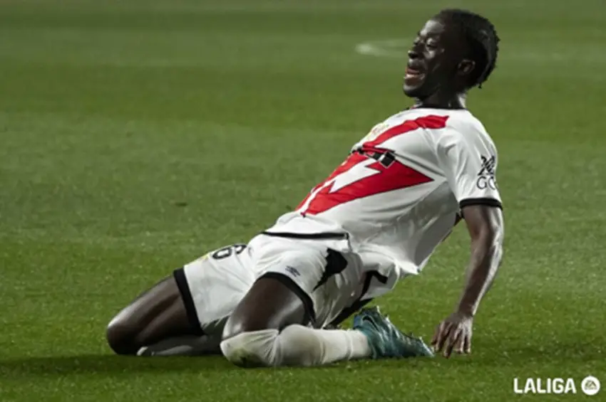 Mumin, autor del mejor gol de la temporada 24/25 del Rayo Vallecano