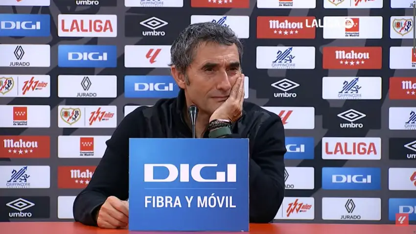 Valverde, en la rueda de prensa del Rayo - Athletic