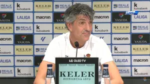 Imanol Alguacil, en la previa del Real Sociedad - Rayo Vallecano