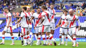 Celebración del Rayo Vallecano en Birmingham