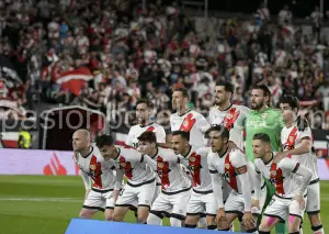 Alineación del Rayo Vallecano ante el F.C. Barcelona