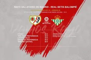 El Rayo venderá entradas para el partido ante el Betis