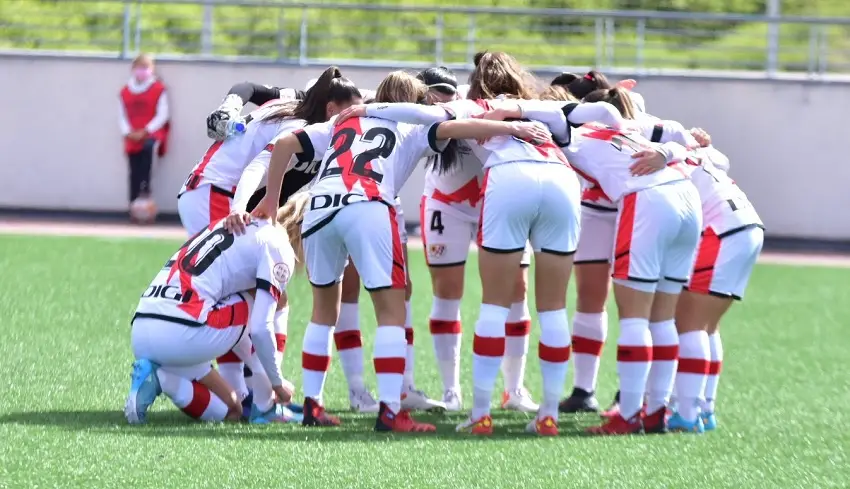 Imagen del Rayo Femenino antes de su encuentro con el Granadilla Tenerife