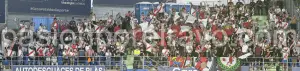 Imagen de la grada visitante en el Getafe - Rayo Vallecano