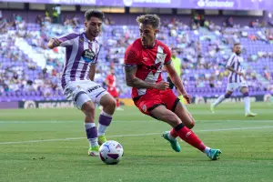 Pep Chavarría, en el Valladolid - Rayo Vallecano