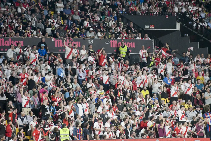 Imagen de la grada del Estadio de Vallecas durante un partido de la temporada pasada.