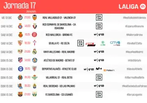 Horarios de la Jornada 17 de liga