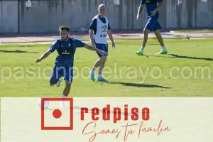 Unai López durante una de las sesiones de entrenamiento de esta semana