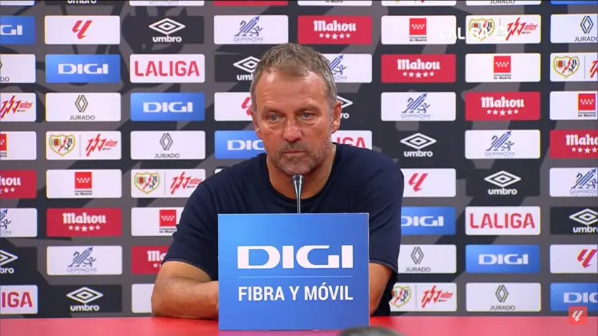 Hansi Flick, en la rueda de prensa del Rayo 1-2 Barcelona