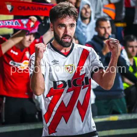 Unai López celebrando el 3-1 ante Osasuna