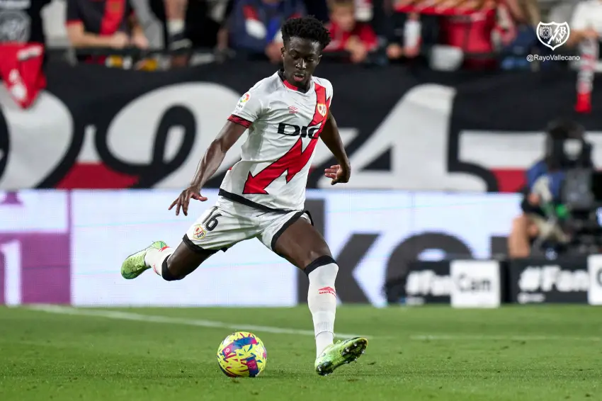 Mumin, durante el Rayo Vallecano - Barcelona