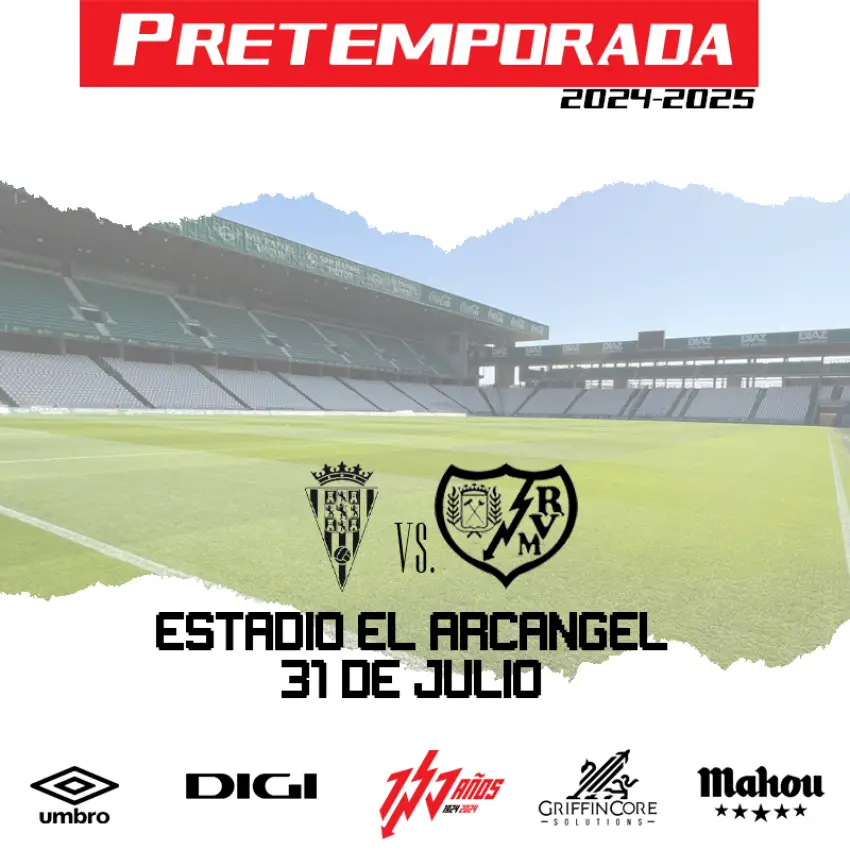 Cartel del Córdoba - Rayo Vallecano de pretemporada