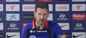 Simeone en la rueda de prensa previa al Rayo - At. Madrid