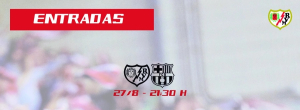 Cartel de entradas del Rayo Vallecano - Barcelona