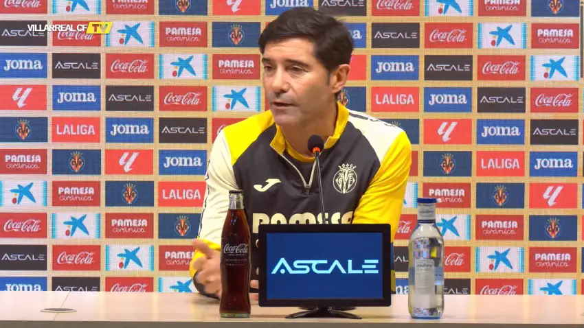 Marcelino, en la rueda de prensa previa al Villarreal - Rayo Vallecano