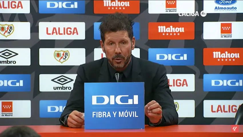 Simeone, en la rueda de prensa del Rayo Vallecano - Atlético de Madrid