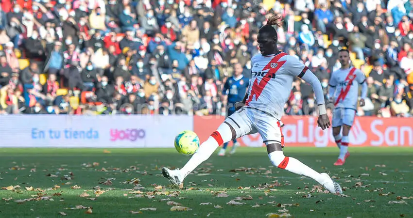 Ciss, en un partido con el Rayo Vallecano