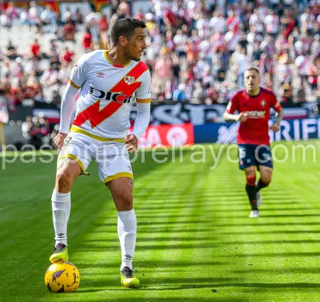 Trejo, en el Rayo 2-1 Osasuna de abril de 2024