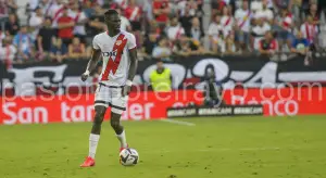 Pathé Ciss, durante un partido de liga de esta temporada en Vallecas