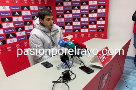 Andoni Iraola, en la rueda de prensa posterior al Bergantiños 1-3 Rayo Vallecano
