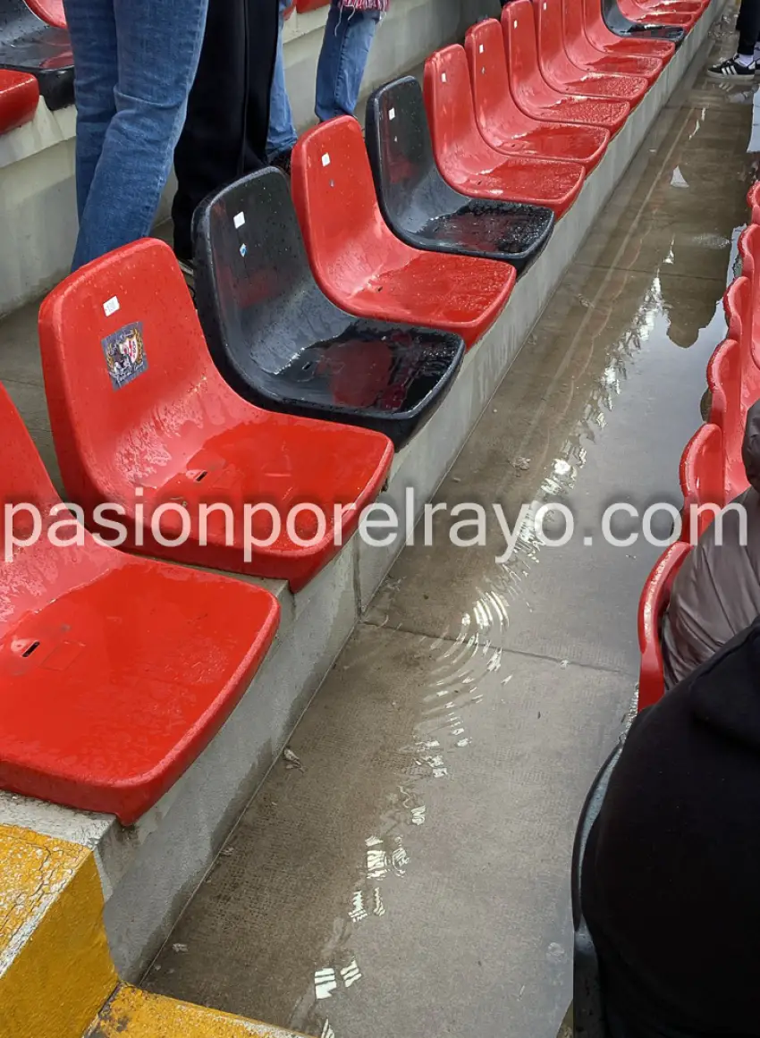 Imagen de algunas zonas de la grada del Estadio de Vallecas