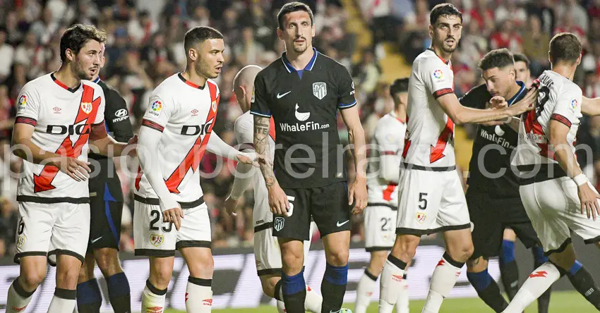 Momento del partido Rayo - At. Madrid de la temporada pasada