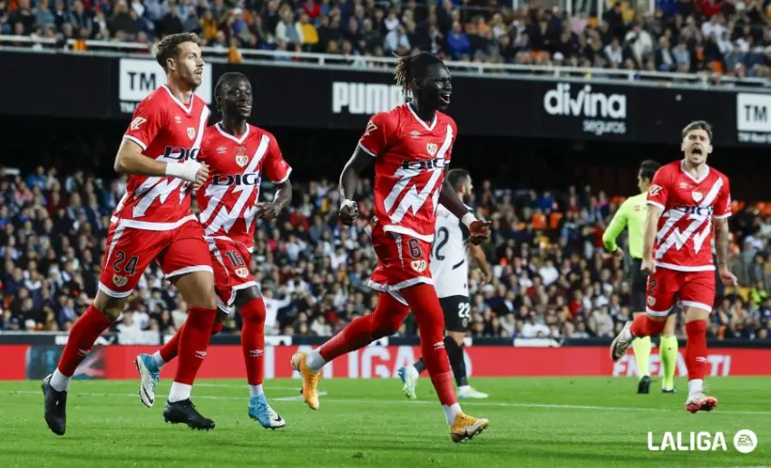 Ciss, celebrando el Valencia 0-1 Rayo Vallecano