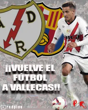 Cartel del Rayo Vallecano - Barcelona