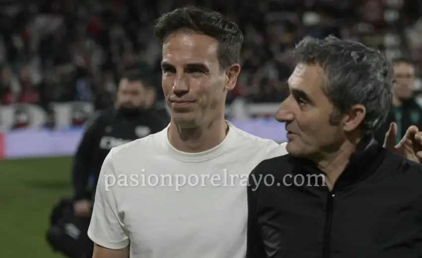 Iñigo Pérez y Ernesto Valverde, en el Rayo - Athletic