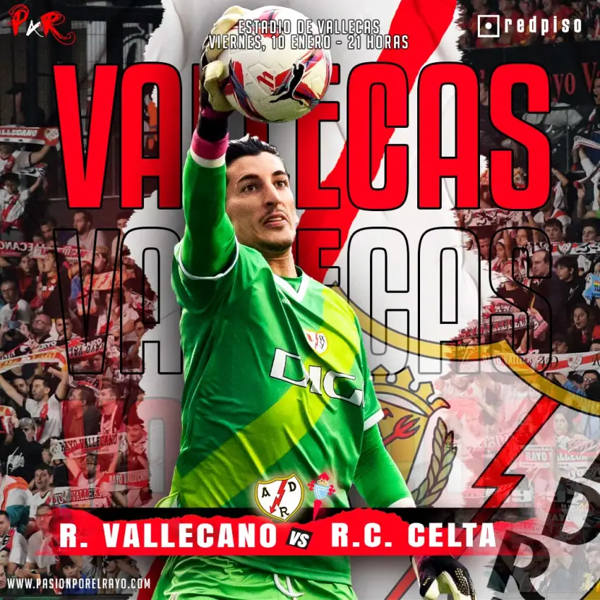 Cartel del Rayo Vallecano - Celta de Vigo