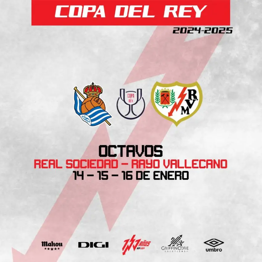 Cartel del Real Sociedad - Rayo Vallecano de Copa del rey