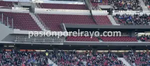 Así estuvo la zona visitante en el último partido de liga en el Wanda, en Copa es otra historia