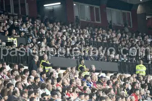 Imagen del palco del Estadio de Vallecas durante el Rayo - At. Madrid