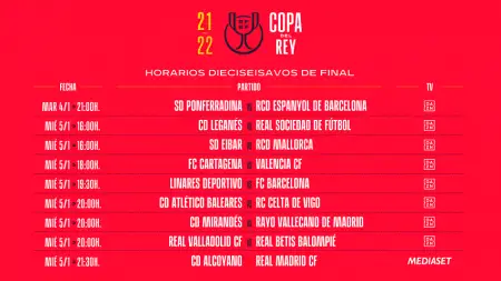 El Mirandés - Rayo Vallecano de Copa del Rey para el 5 de Enero a las 20 horas