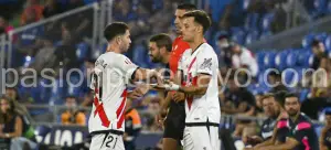 Pedro Díaz en el momento del cambio en el Coliseum