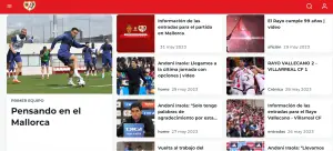 Web del Rayo Vallecano