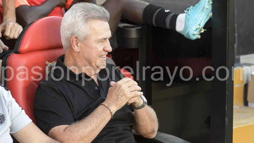Aguirre, entrenador del Mallorca, en el partido de Vallecas