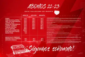 El Rayo Vallecano hace oficial el precio de los abonos para la temporada 2022-23