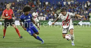 Pacha Espino, en el Getafe - Rayo Vallecano