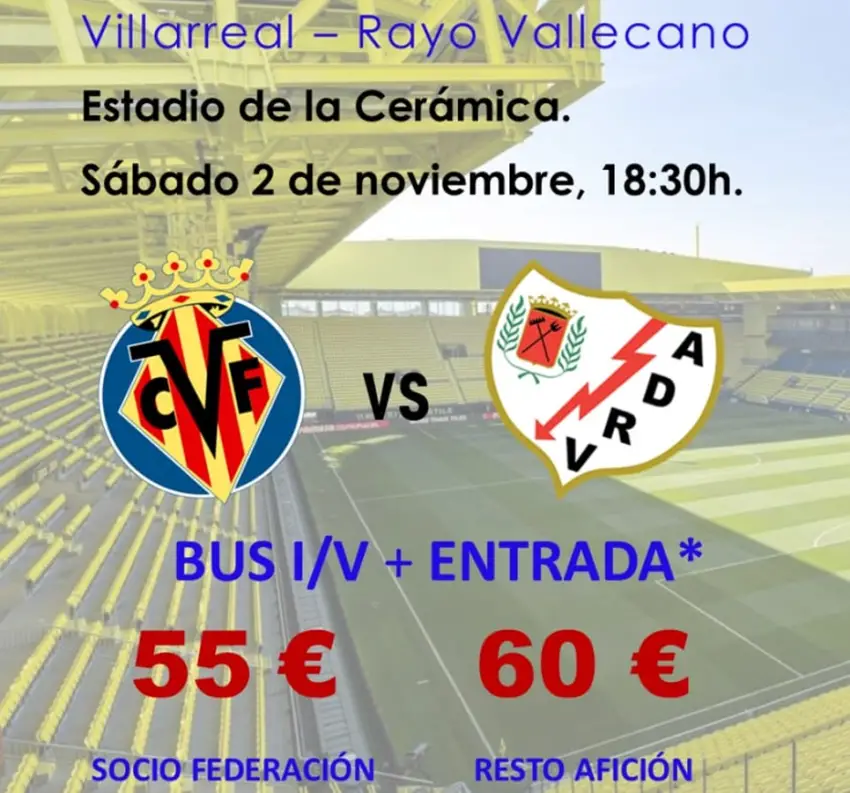 Cartel del Villarreal - Rayo Vallecano