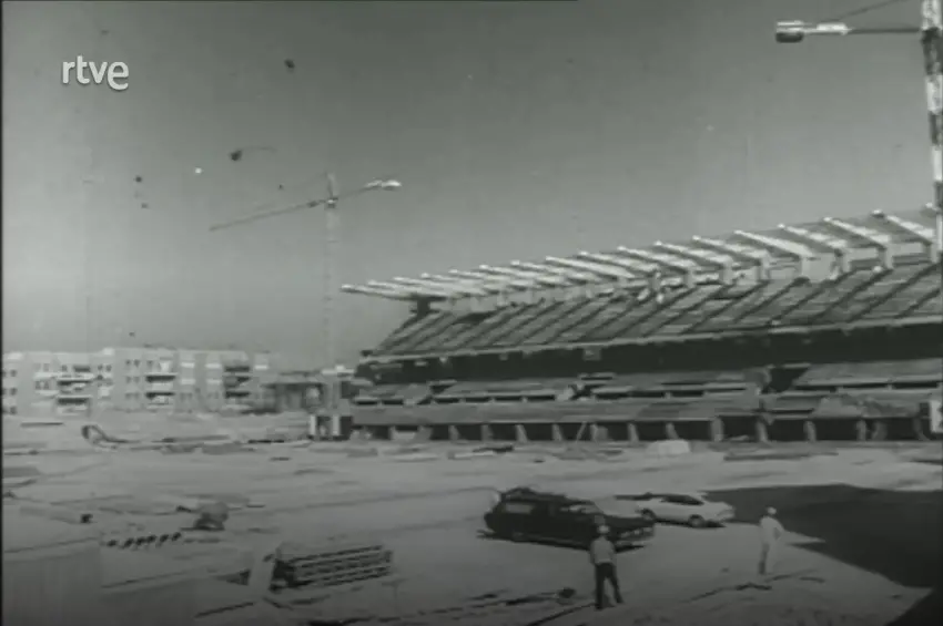 Construcción del estadio de Vallecas