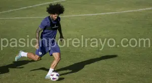 Aridane, entrenando con el Rayo Vallecano