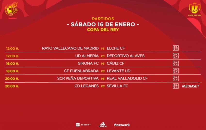 El Rayo - Elche de Copa del Rey se jugará el sábado a las 12