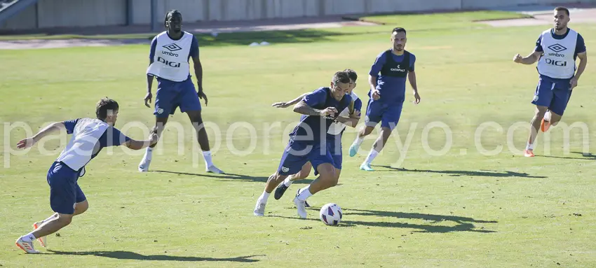 Imagen de una sesión de entrenamiento de esta temporada