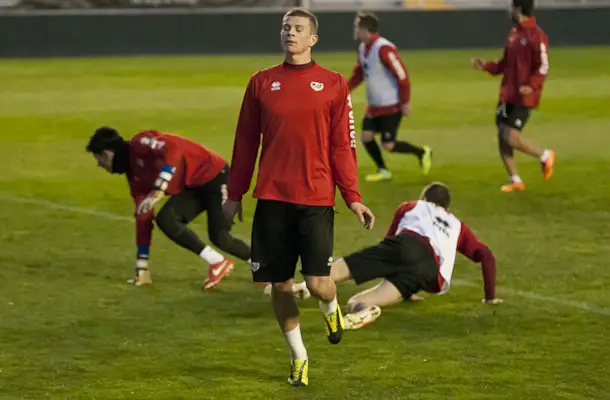 Entrenamiento sin incidencias en el Estadio de Vallecas