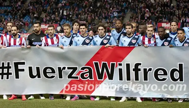 Rayo y Atlético enviaron un mensaje de ánimo a Wilfred